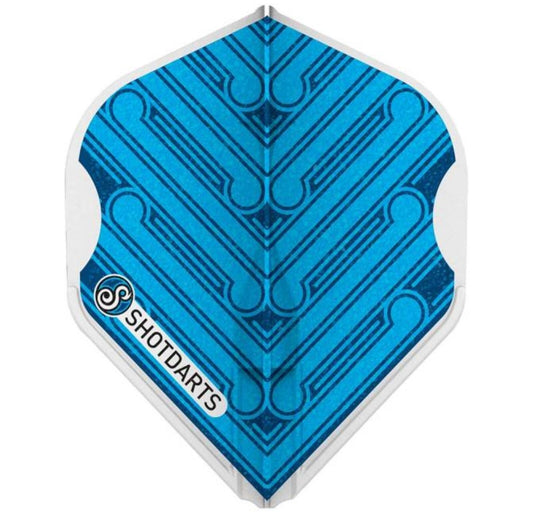 Shot L-style EZ L1 Standard Dart Flights-Manu Blue